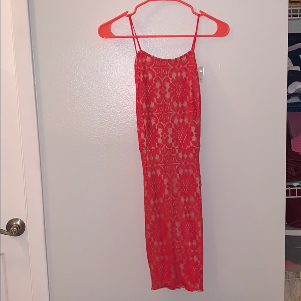 Coral dress
